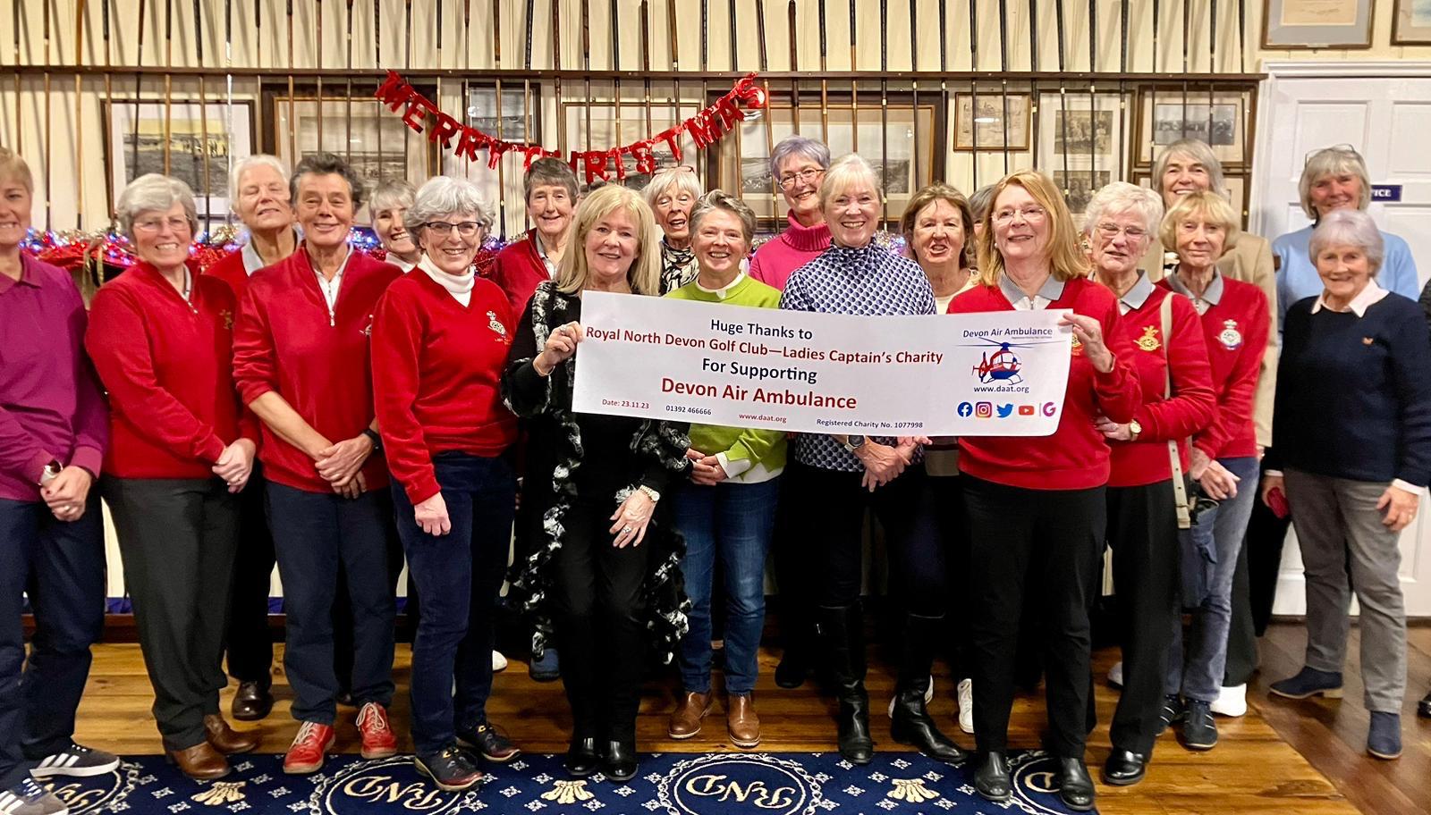 Ladies Captain’s Charity 2022/23 raised £3,235 for Devon Air Ambulance Trust